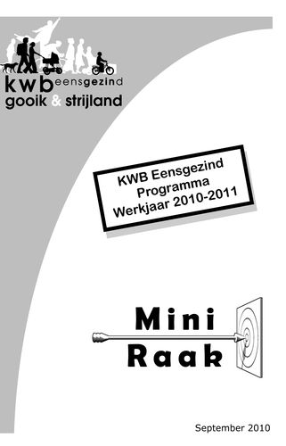 Kaft van Mini Raak 201009